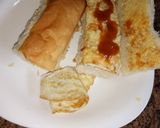 A picture of step 1 of Hot dog roll and fried egg #charity support recipe.