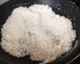 A picture of step 1 of Coconut Sweets (With Thandai and Roohafza flavour).
