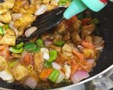 A picture of step 4 of Chicken Manchurian.