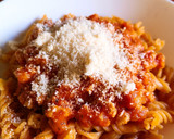 Foto del paso 4 de la receta: Falsa boloñesa (soja texturizada) con pasta de lentejas rojas