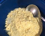 A picture of step 1 of Rava veg Mayonaisse sandwich.