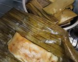 A picture of step 5 of Oaxacan Mushroom Tamales with Almond Mole 😋🤩.