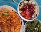 عکس مرحله 2 از دستور ماکارونی با گوشت قلقلی و قارچ