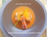 Foto del paso 5 de la receta: Caballa a la Parrilla sobre Pastel de Zanahorias Especiadas y Gambas al estilo Po´Boy
