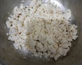A picture of step 1 of Tri color shrimp shape pitha.