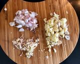 Hình bước làm 1 của món Mắm tép chưng thịt