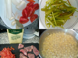 Garbanzos con pollo y borraja