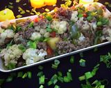 A picture of step 10 of Chinese style Qeema veggies.
