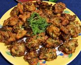 A picture of step 4 of Idly Pakoda.