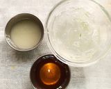 A picture of step 1 of AloeVera, mint and lemon juice.