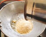 A picture of step 4 of Instant Rajasthani moong dal ka halwa.