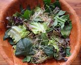 Foto del paso 1 de la receta: Ensalada verde con zarzamoras, almendras y queso de cabra
