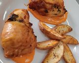 Foto del paso 8 de la receta: Suprema rellena de espinaca con salsa de morrón