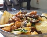 Foto langkah ke 5 dari resep Tumis sawi kimchi ayam jamur - kekorea-an part 1 😁.
