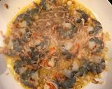 Une image de l'étape 2 de Crevettes flambées à la crème avec riz sauvage.