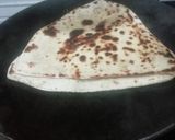 A picture of step 4 of Carrom Seeds Paratha with black chana chaat.