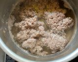 A picture of step 1 of Keema Doi Bora.