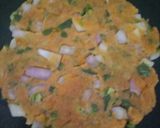 A picture of step 4 of Besan ki koki.