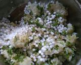 A picture of step 4 of Falihari sabudana tikki.