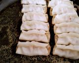 A picture of step 8 of Korean Kimchi Pork Potstickers.