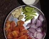 A picture of step 3 of Palak paneer.