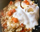 A picture of step 2 of Vegetable Indomie with poached egg#kano.