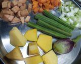 A picture of step 2 of Kerala sambar.