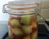 A picture of step 7 of Pickled Onions.