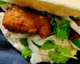 A picture of step 28 of Pitta bread with Falafel and Hummus.