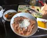 A picture of step 2 of Chicken Kabab with Rice.