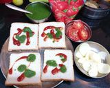 A picture of step 1 of Vegetable Bombay Sandwich.