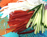 Foto del paso 1 de la receta: Noodles de huevo con verduras y pollo