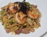รูปขั้นตอนการทำที่ 4 ของ ยากิโซบะกุ้งหมูเส้นบุก โลว์คาร์บ