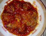 صورة لخطوة 2 من وصفة كفتة لحم مفروم بصلصة الطماطم 🍅🍅