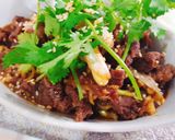 Hình bước làm 5 của món Bò xào xả cay cay