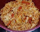A picture of step 5 of Arrabbiata.