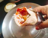 A picture of step 4 of Vegetable Frankie (instant veg Frankie).