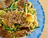 Hình bước làm 7 của món Mì Udon Xào Thịt Bò