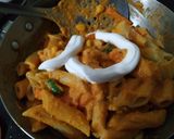 A picture of step 7 of Makhni sauce pasta.