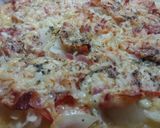 Foto del paso 4 de la receta: Pizza,bacon,ceba i salmon con Alcaparras