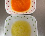 A picture of step 2 of Japanese white and yellow Egg Roll.