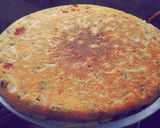 A picture of step 10 of Suji or dahi pizza.
