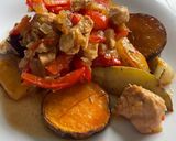 Foto del paso 4 de la receta: Pollo marinado y verduras al horno