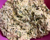 Foto del paso 3 de la receta: Mezcla de pollo desmenuzado, mayonesa y ‘aguacate’ para bocadillos y tostadas
