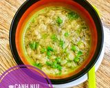 Hình bước làm 3 của món Canh Nui Cua đồng hoa thiên lý
