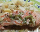 Foto del paso 6 de la receta: Salmón a la crema con puerros y limón (muy fácil!)