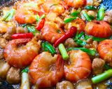 Hình bước làm 3 của món Tôm rim thịt
