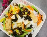 Hình bước làm 3 của món Bún gạo xào chay