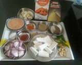 A picture of step 1 of Paneer mastani.