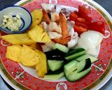 รูปขั้นตอนการทำที่ 1 ของ เปรี้ยวหวาน กุ้ง หมึก